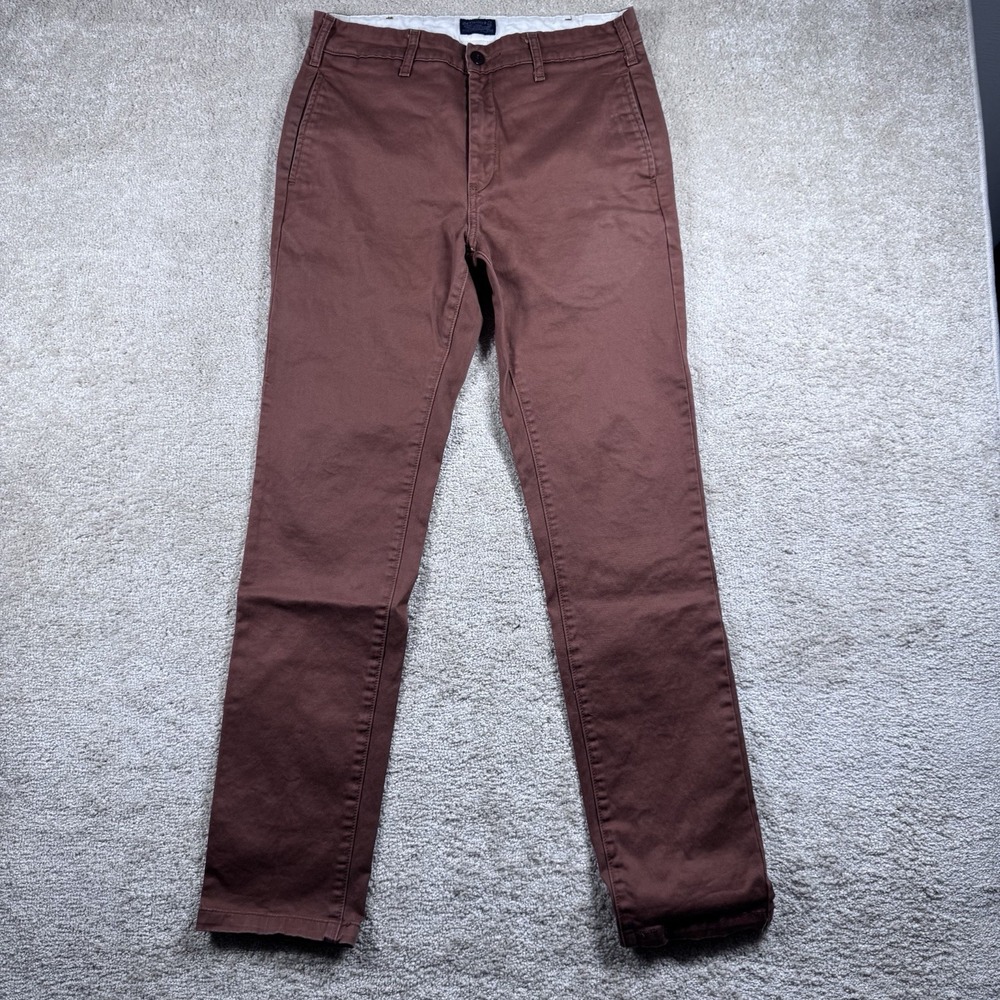Levi Strauss & Co. Mens Chino Pants Straight Leg‎ Pockets Size 30x32 Burgandy